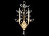 Fine Art Handcrafted Lighting Crystal Laurel 2-Light Gold Leaf Wall Sconce