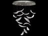 Fine Art Handcrafted Lighting Elevate 8-Light Silver Leaf Crystal Glass Pendant