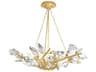 Fine Art Handcrafted Lighting Foret 6-Light Gold Leaf Crystal Pendant