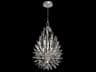 Fine Art Handcrafted Lighting Lily Buds 6-Light Silver Crystal Tiered Pendant