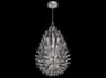 Fine Art Handcrafted Lighting Lily Buds 12-Light Silver Crystal Tiered Pendant