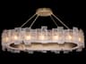 Fine Art Handcrafted Lighting Lunea 16-Light6-Light Gold Glass Island Pendant