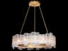 Fine Art Handcrafted Lighting Lunea 15-Light Gold Glass Drum Pendant