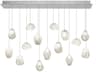 Fine Art Handcrafted Lighting Natural Inspirations 15-Light Silver Glass LED Island Pendant