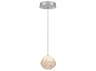 Fine Art Handcrafted Lighting Natural Inspirations 1-Light Silver Glass LED Mini Pendant