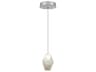 Fine Art Handcrafted Lighting Natural Inspirations 1-Light Silver Glass LED Mini Pendant