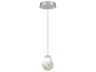 Fine Art Handcrafted Lighting Natural Inspirations 1-Light Silver Glass LED Mini Pendant