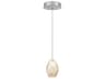 Fine Art Handcrafted Lighting Natural Inspirations 1-Light Silver Glass LED Mini Pendant