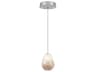 Fine Art Handcrafted Lighting Natural Inspirations 1-Light Silver Glass LED Mini Pendant