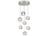 Fine Art Handcrafted Lighting Natural Inspirations 7-Light Silver Glass LED Pendant