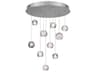 Fine Art Handcrafted Lighting Natural Inspirations 10-Light Silver Glass LED Pendant