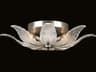 Fine Art Handcrafted Lighting Plume 4-Light Silver Crystal Glass Flush Mount