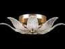 Fine Art Handcrafted Lighting Plume 4-Light Gold Crystal Glass Flush Mount