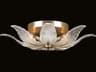 Fine Art Handcrafted Lighting Plume 4-Light Gold Crystal Glass Flush Mount