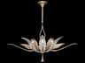Fine Art Handcrafted Lighting Plume 8-Light Gold Crystal Glass Bowl Island Pendant