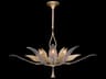 Fine Art Handcrafted Lighting Plume 8-Light Gold Crystal Glass Bowl Island Pendant
