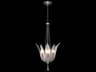 Fine Art Handcrafted Lighting Plume 4-Light Silver Crystal Glass Bowl Pendant