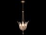 Fine Art Handcrafted Lighting Plume 4-Light Gold Crystal Glass Bowl Pendant