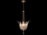 Fine Art Handcrafted Lighting Plume 4-Light Gold Crystal Glass Bowl Pendant