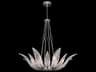 Fine Art Handcrafted Lighting Plume 8-Light Silver Crystal Glass Bowl Pendant