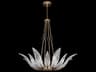 Fine Art Handcrafted Lighting Plume 8-Light Gold Crystal Glass Bowl Pendant