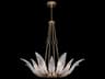 Fine Art Handcrafted Lighting Plume 8-Light Gold Crystal Glass Bowl Pendant