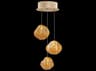 Fine Art Handcrafted Lighting Vesta 3-Light Gold Glass LED Globe Mini Pendant