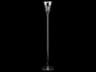 Fontana Arte Flute Glass with Polished Chrome Clear Floor Lamp