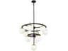 George Kovacs Alluria 11-Light Weathered Black Autumn Gold Glass Globe Chandelier