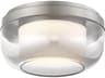 George Kovacs First Encounter Family 1-Light Brushed Nickel Glass LED Dome Flush Mount