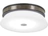 George Kovacs Taunten 1-Light Coal Brushed Nickel Black Glass LED Bowl Flush Mount