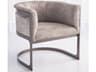 Global Views Gray Fabric Accent Chair