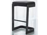 Global Views Leather Graphite Bar Stool