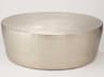 Global Views Round Metal Nickel Coffee Table