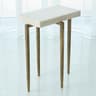 Global Views Rectangular Marble Antique Gold End Table