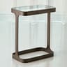 Global Views Rectangular Glass Bronze End Table