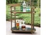 Global Views Glass Clear Antique Brass Bar Cart