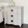 Global Views 3-Drawers White Oak Wood Chest Nightstand