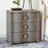 Global Views 3-Drawers Gray Oak Wood Chest Nightstand