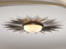 Global Views Sunburst 2-Light Nickel Glass Bowl Flush Mount