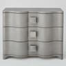Global Views Toile 3-Drawers Gray Oak Wood Accent Chest
