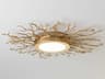Global Views Twig 4-Light Brass LED Drum Flush Mount