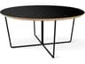 Gus* Modern Array Round Wood Black Coffee Table