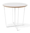 Gus* Modern Array Round Wood White End Table