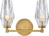 Hinkley Ana 2-Light Heritage Brass Crystal Vanity Light