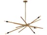Hinkley Archer 6-Light Heritage Brass Black Candelabra Sputnik Chandelier