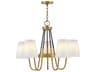 Hinkley Aston 5-Light Heritage Brass Black Bell Candelabra Chandelier
