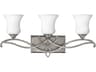 Hinkley Brooke 3-Light Antique Nickel Glass Vanity Light