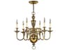 Hinkley Cambridge 6-Light Burnished Brass Candelabra Chandelier