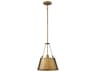 Hinkley Cartwright 1-Light Rustic Brass Empire Mini Pendant
